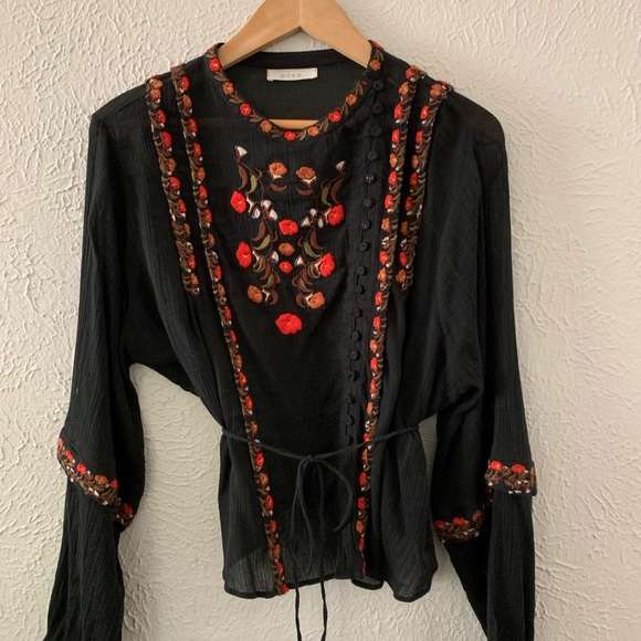 SOLD | DOEN Graceland Embroidered Blouse - Picture 3 of 6